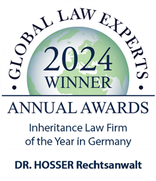 Dr. Hosser - Rechtsanwalt - 2024 GLE Awards Winner - Inheritance Law Firm of the Year in Germany